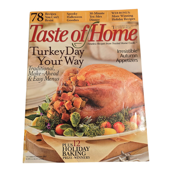 Taste of Home Magazine Turkey Day Your Way October/November 2007 78 Recipes - Picture 1 of 4